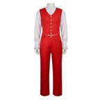 Beetlejuice 2 Michael Keaton Costume Red Suit for Men Kids Party Halloween - Azufun