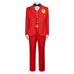 Beetlejuice 2 Michael Keaton Costume Red Suit for Men Kids Party Halloween - Azufun