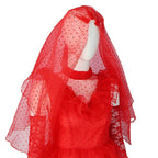 Beetlejuice Lydia Deetz Red wedding Dress Halloween Cosplay Costume For Women - Azufun