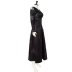 Bellatrix Lestrange Satin Dress Halloween Cosplay Costume - Azufun