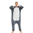 BuyBlack Husky Dog Kigurumi Onesies Pajamas Costume for Adult Now Cheaper With 3 - 5 Days Ship - PajamasBuy