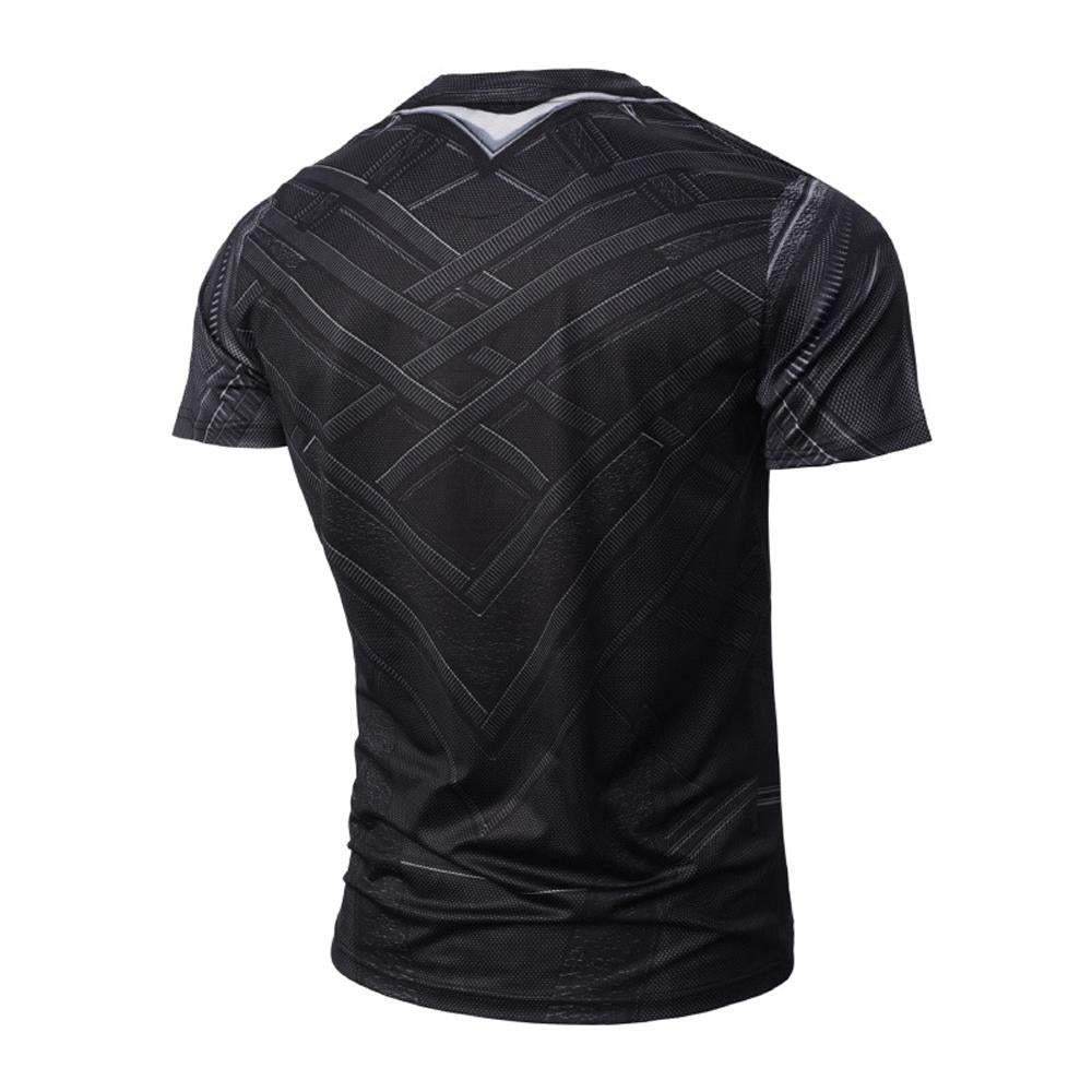 Black Panther Men T shirt Short Sleeve Running Fitness Tee Top - Azufun