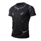 Black Panther Men T shirt Short Sleeve Running Fitness Tee Top - Azufun