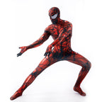 Carnage Red Rubies Venom Spider-Man Costume Cosplay Jumpsuit Superhero Bodysuit Halloween Suit Zentai For Adult Kids - Azufun