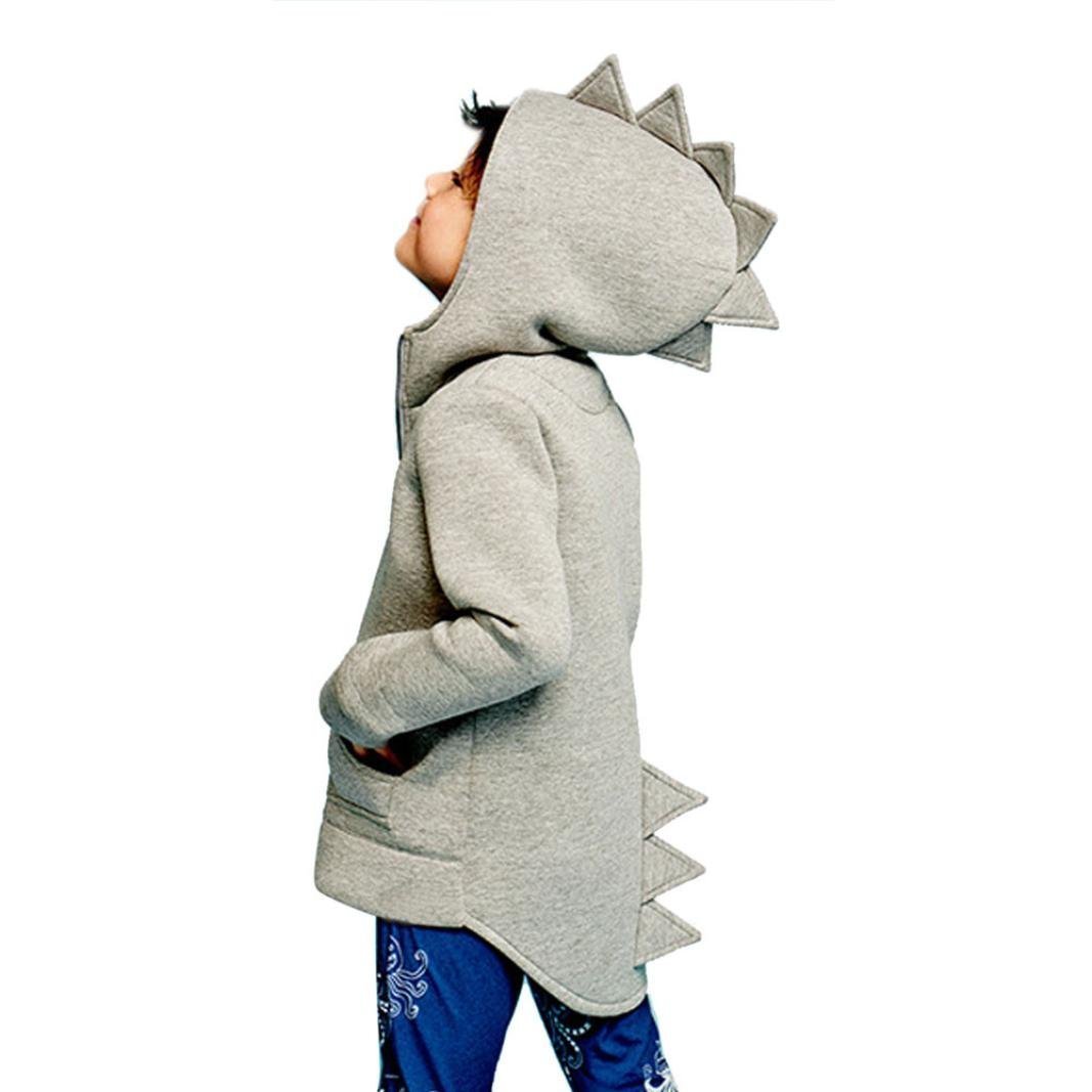 BuyChildren Spring Dinosaur Style Zipper Hooded Coat Jacket Now Cheaper With 3 - 5 Days Ship - PajamasBuy