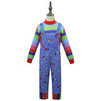 child's kids Chucky Costume Boy Jumpsuit Girls Dress stage Halloween - Azufun