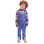 child's kids Chucky Costume Boy Jumpsuit Girls Dress stage Halloween - Azufun