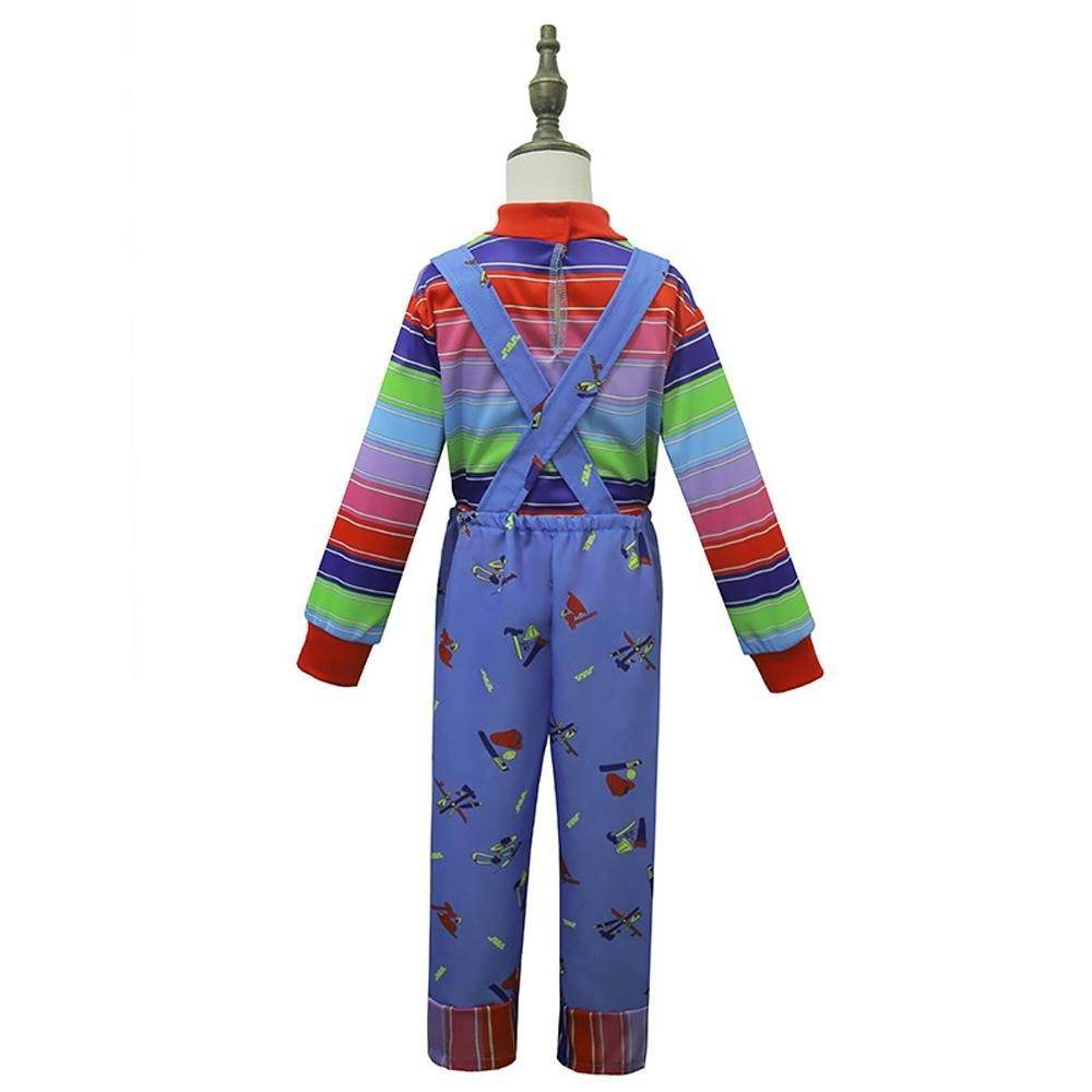 child's kids Chucky Costume Boy Jumpsuit Girls Dress stage Halloween - Azufun