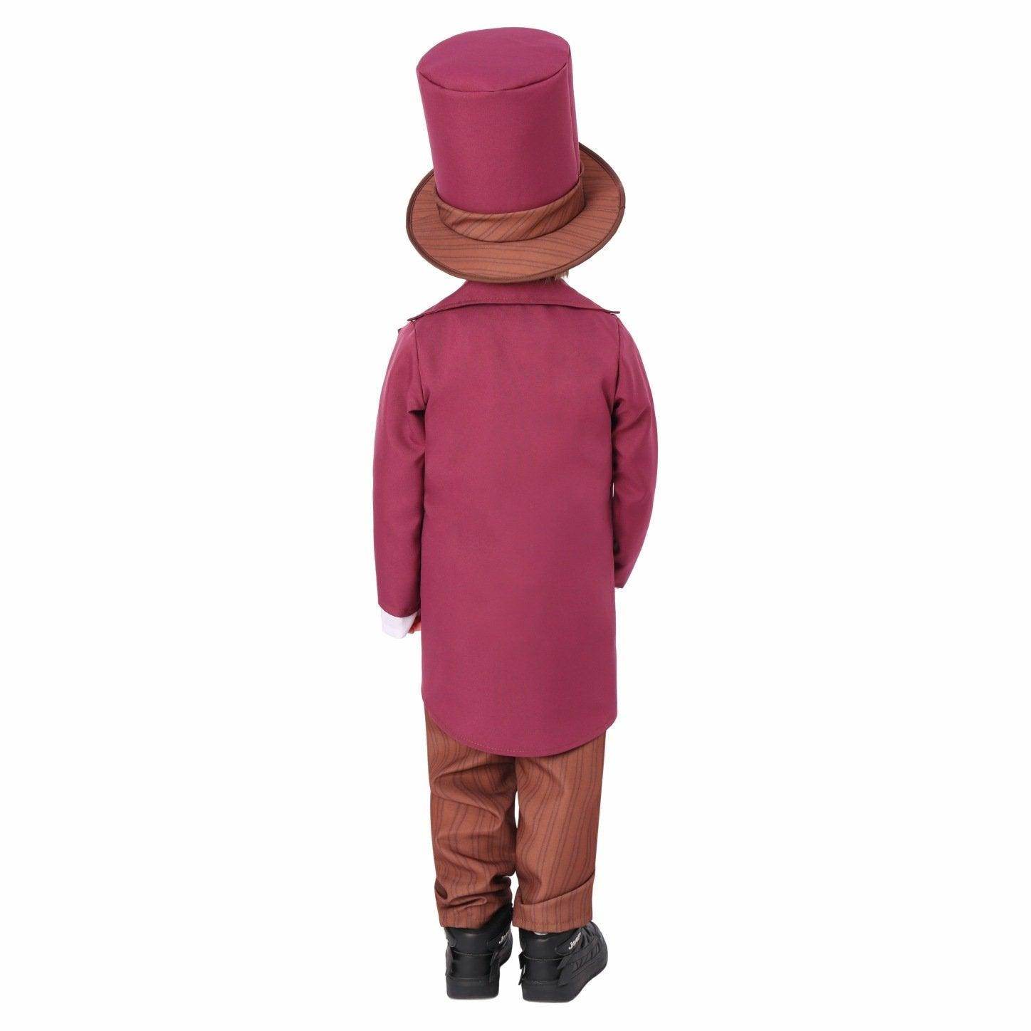 Chocolate Willy Wonka Movie Purple Kids Party Suit Cosplay Costumes Halloween - Azufun