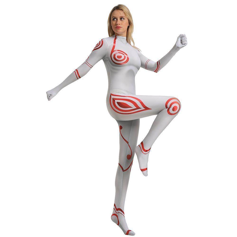Deadman Wonderland Shiro Cosplay Costume Zentai Bodysuit for Halloween Party - Azufun