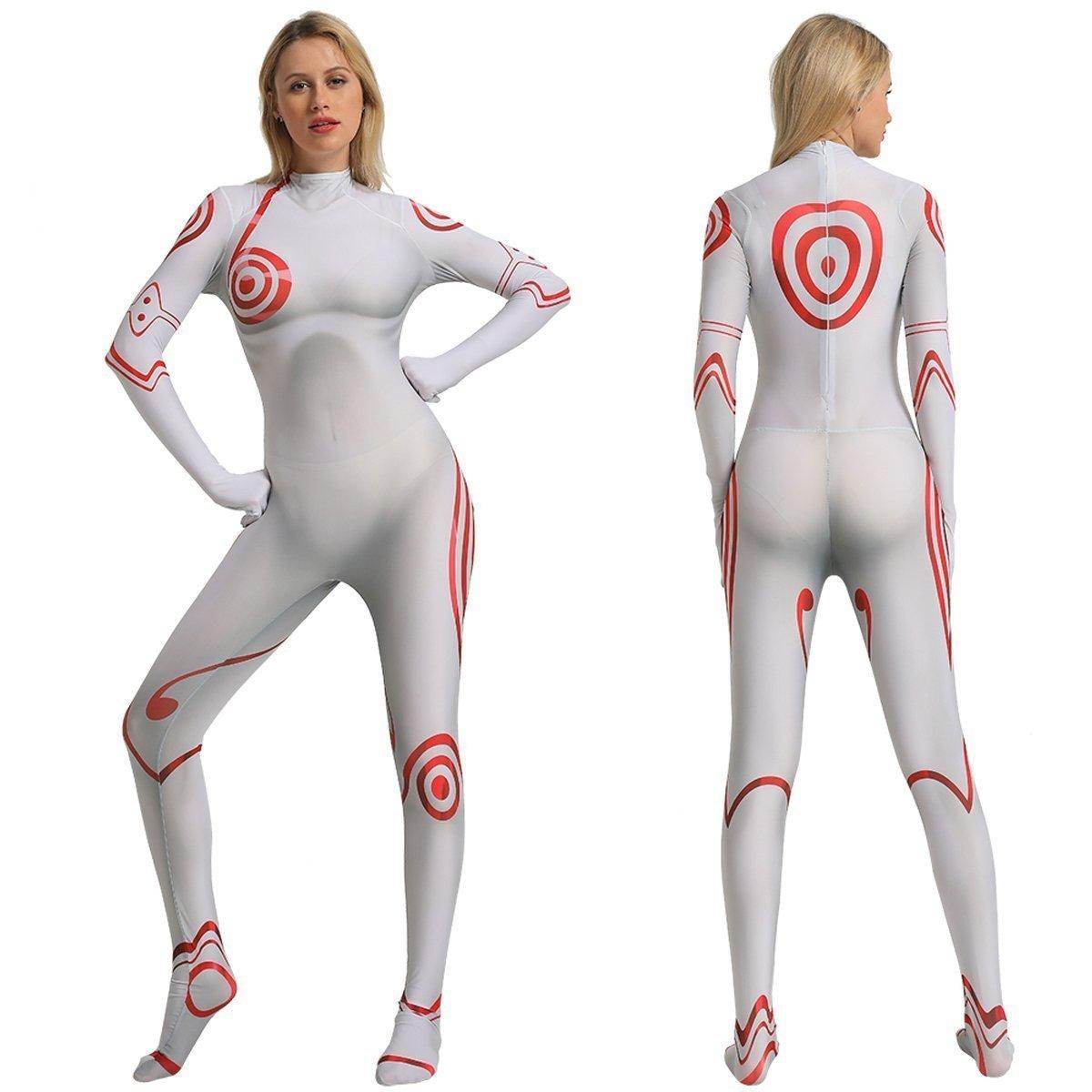 Deadman Wonderland Shiro Cosplay Costume Zentai Bodysuit for Halloween Party - Azufun