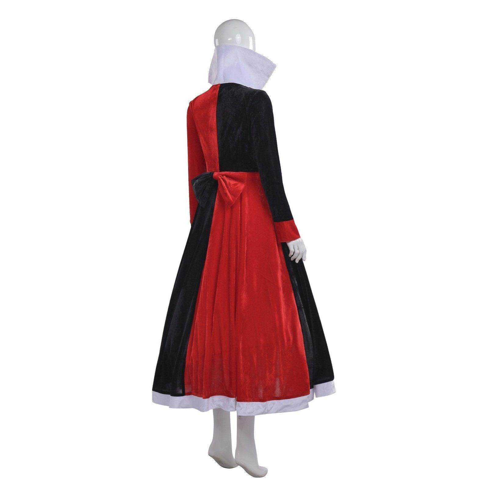 Deluxe Queen of Hearts Costume Dress Alice in Wonderland for Women - Azufun