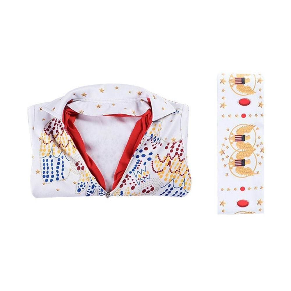 Elvis Presley Rock Singer Cosplay Costume for Halloween and Stage Performances Adult and Children - Azufun