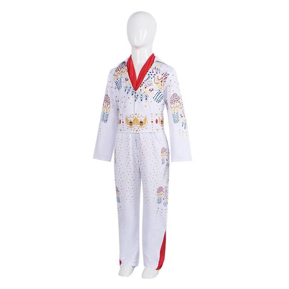 Elvis Presley Rock Singer Cosplay Costume for Halloween and Stage Performances Adult and Children - Azufun