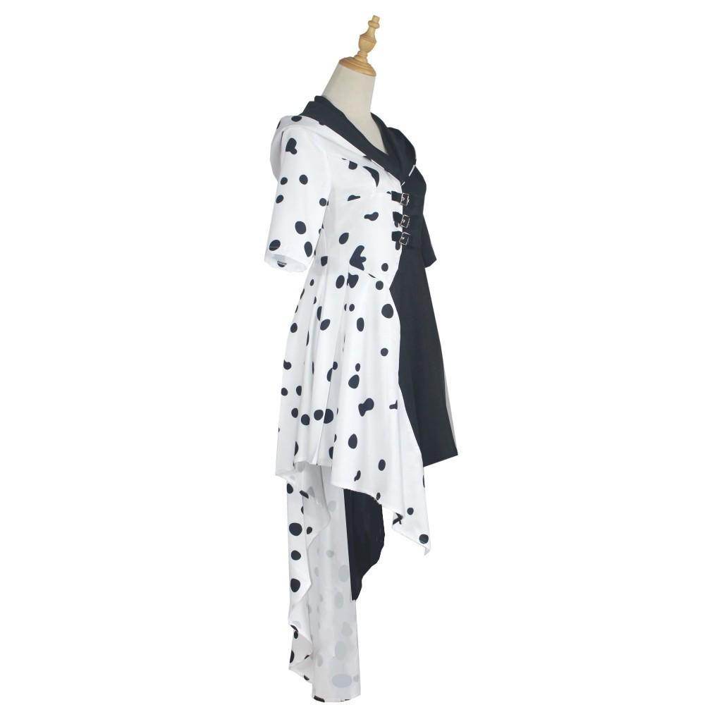 Evil Madame Costume Cruella De Vil cosplay dress 101 Dalmatians - Azufun