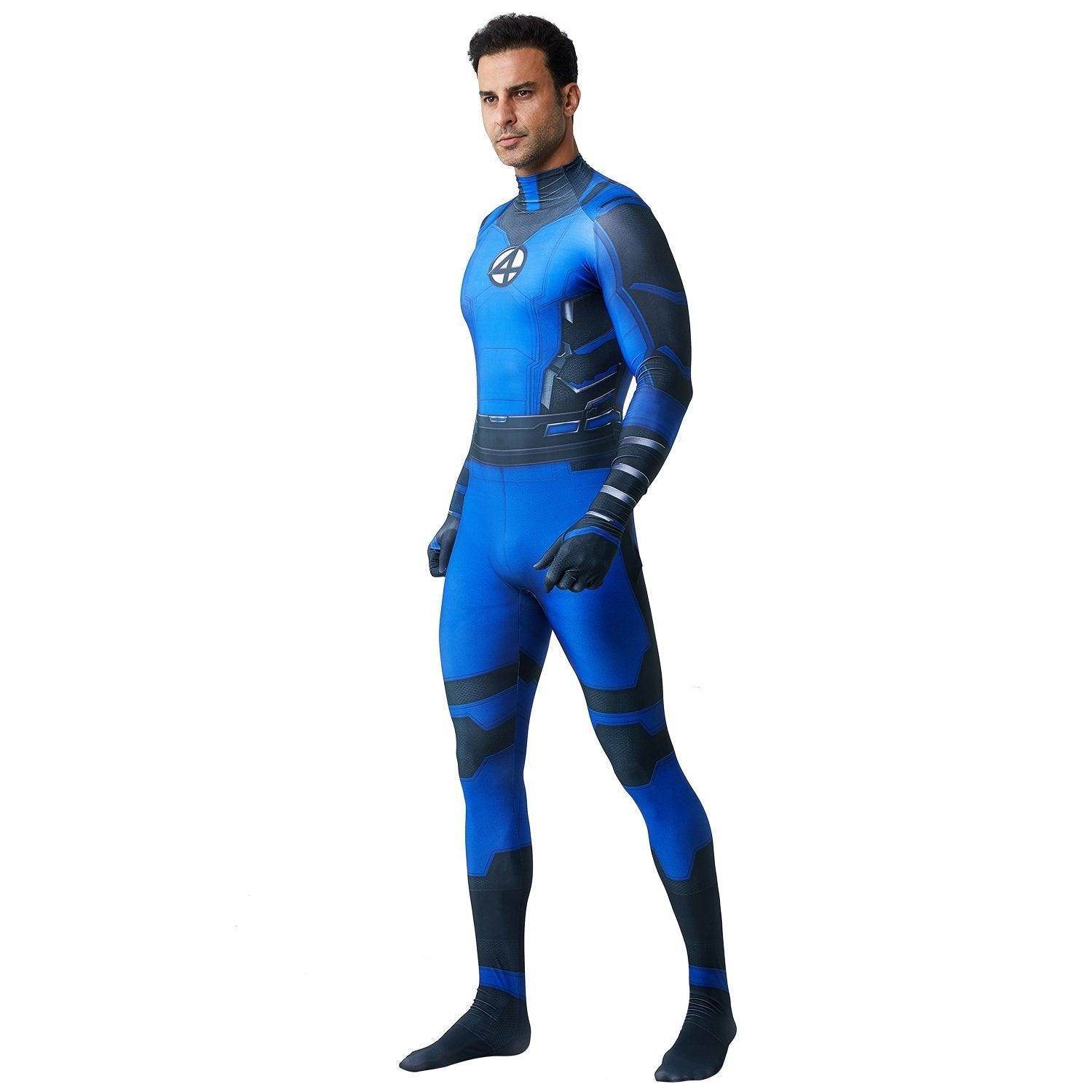 Fantastic Four Mr. Fantastic Reed Richards Cosplay Zentai Costume Suit for Adults and Kids - Azufun