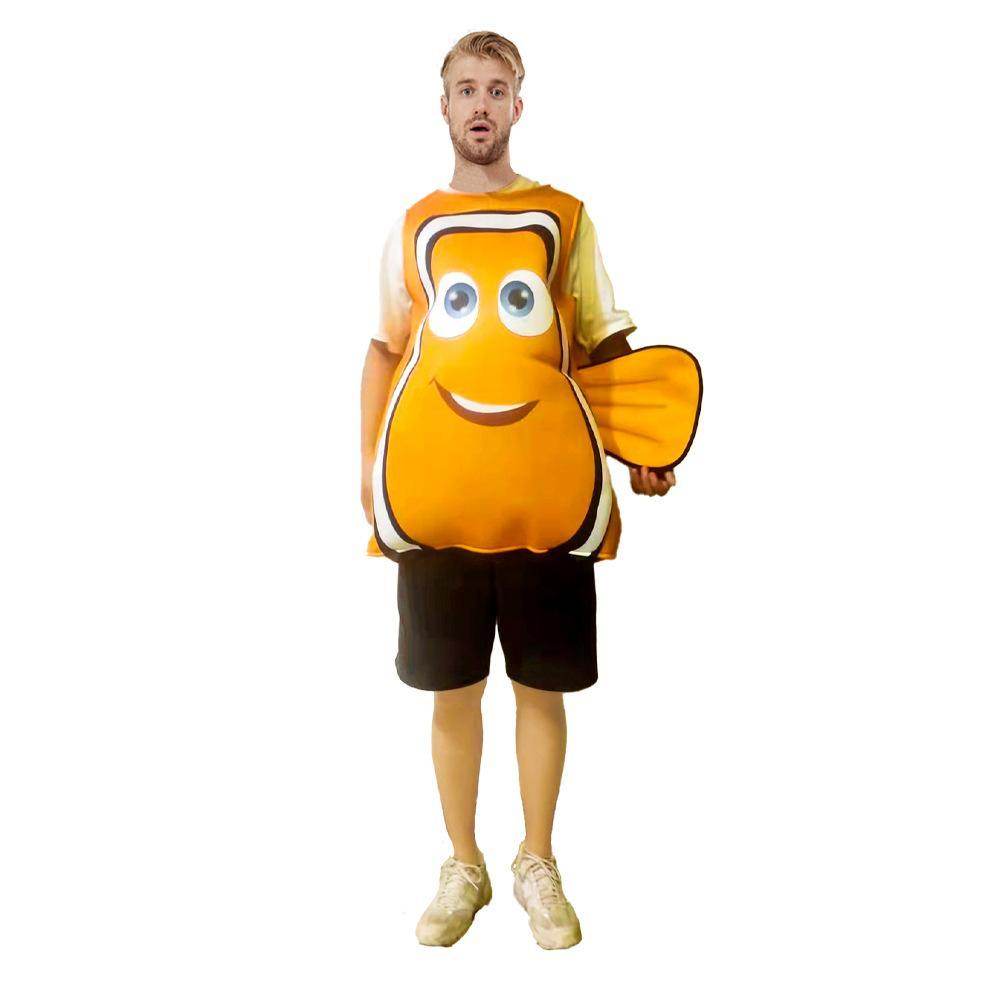 Finding Nemo Clownfish Compound Sponge Party halloween Costumes for Adult - Azufun