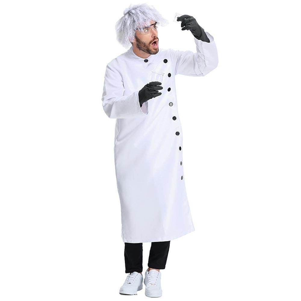 Frankenstein Mad scientist Professional Lab Coat Halloween Party Cosplay Set - Azufun