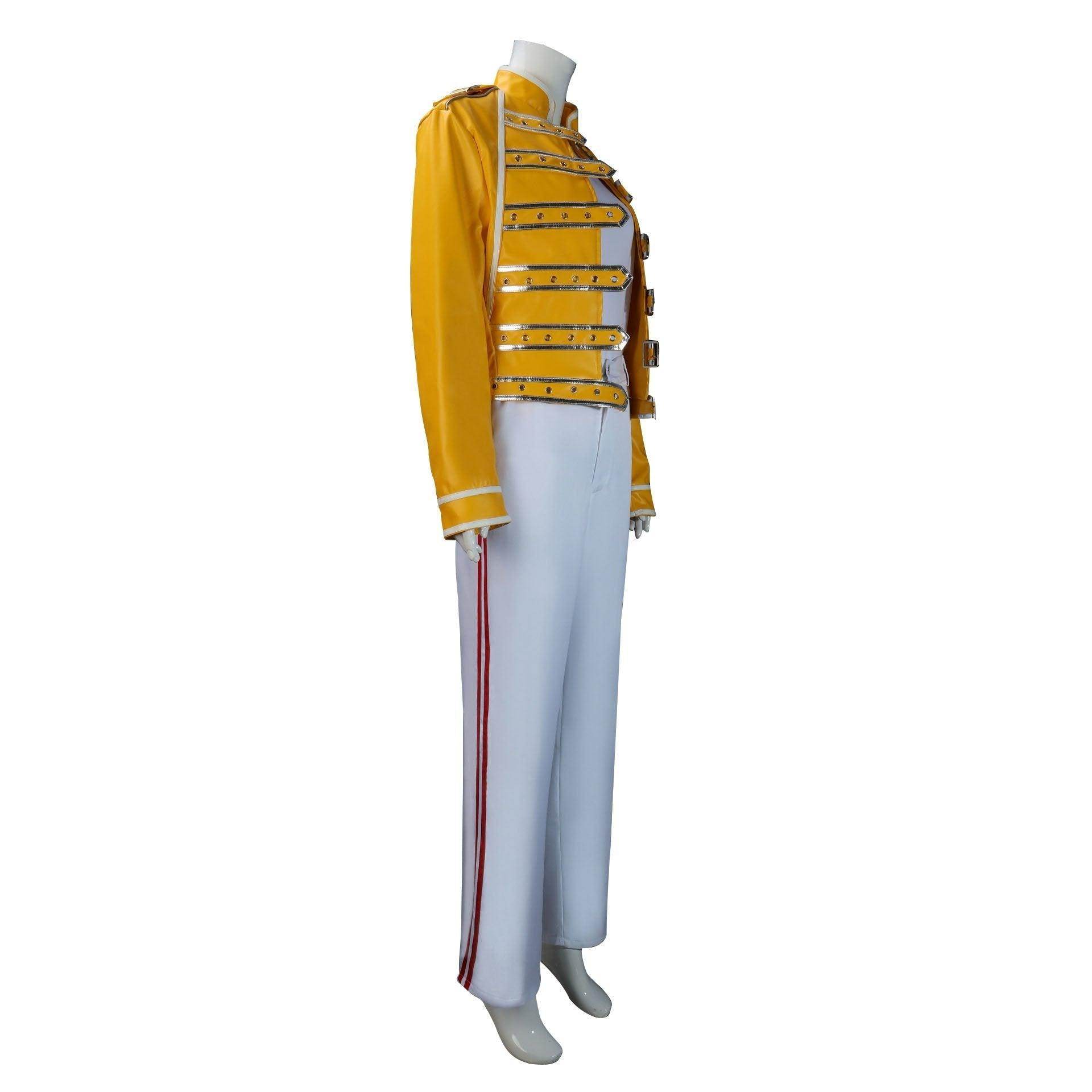 Freddie Mercury Cosplay Costume Queen's Lead Singer Outfit for Adults - Azufun