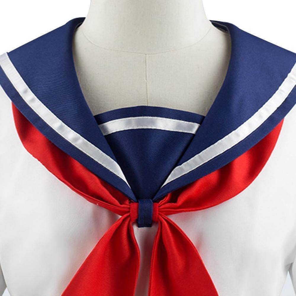 Game Yandere Simulator Cosplay Costume Uniform JK School Uniform Outfit Sailor Suit T-shirt Skirt for Women - Azufun