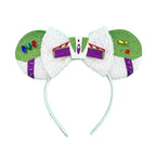 Girls' Buzz Lightyear Princess Dress Beaded Patchwork Party Gown - Azufun