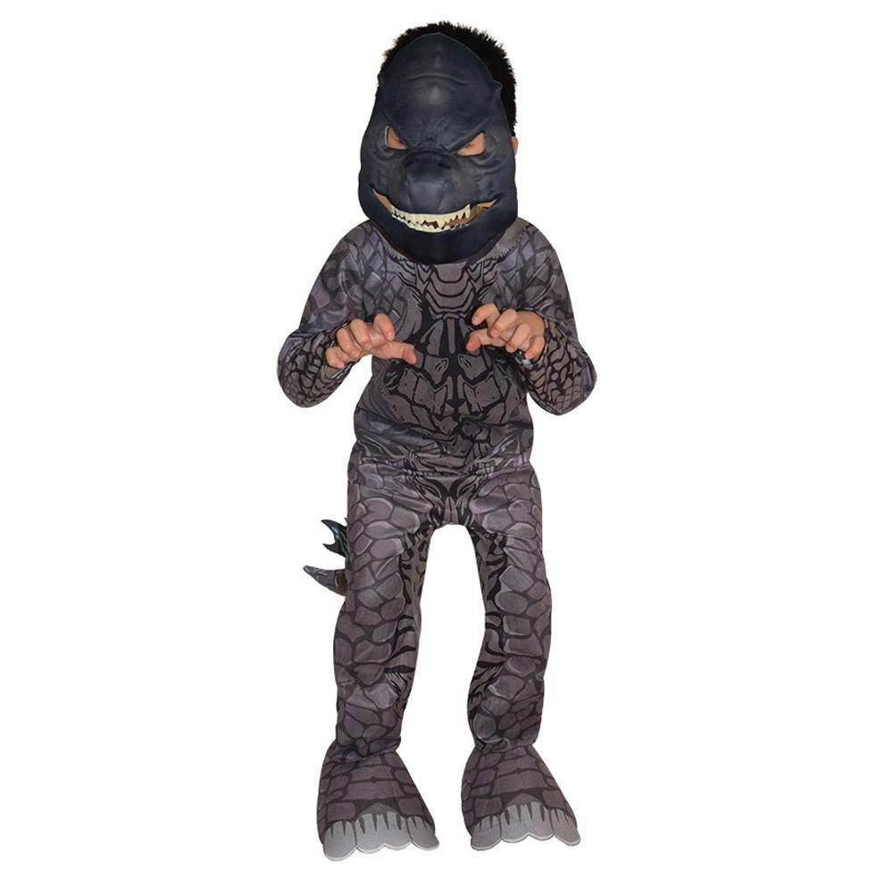 Godzilla Jumpsuit Mask Stage Performance Cosplay Costumes Printing Kids - Azufun
