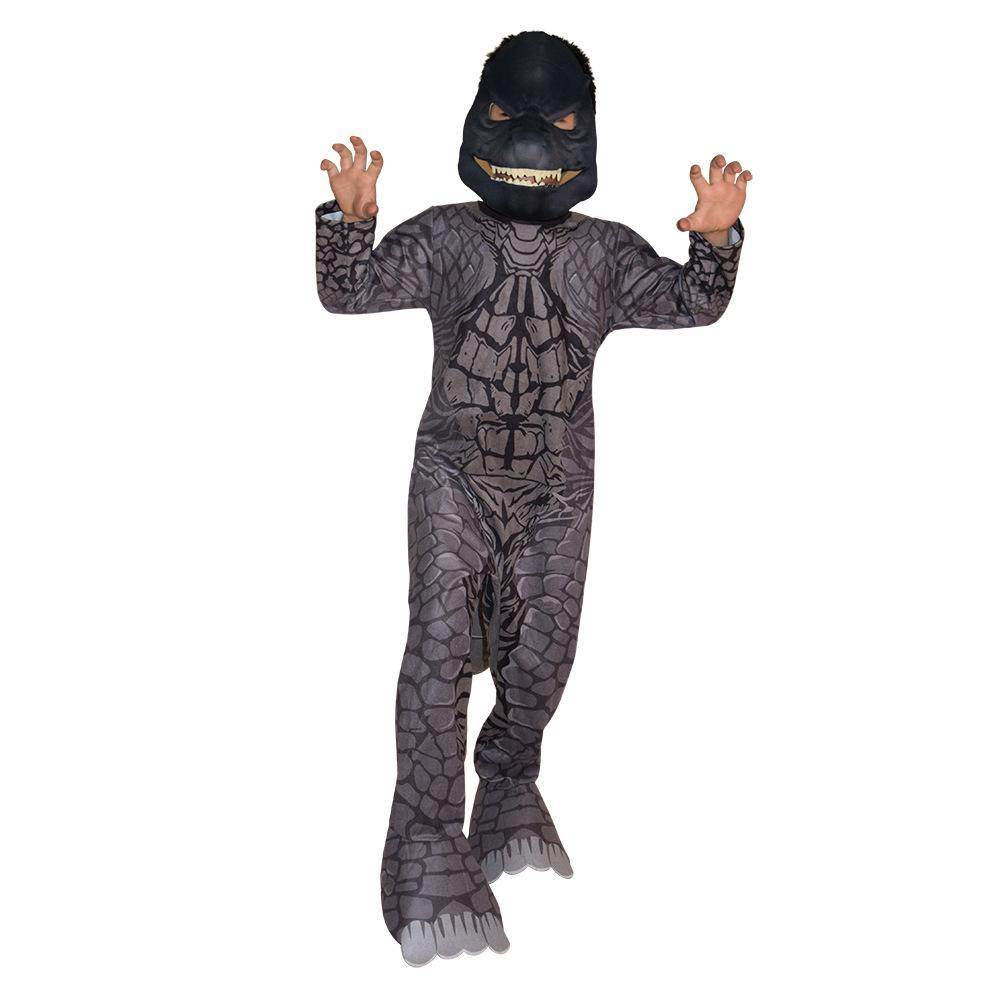Godzilla Jumpsuit Mask Stage Performance Cosplay Costumes Printing Kids - Azufun
