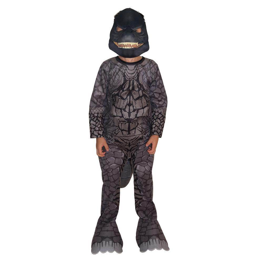 Godzilla Jumpsuit Mask Stage Performance Cosplay Costumes Printing Kids - Azufun