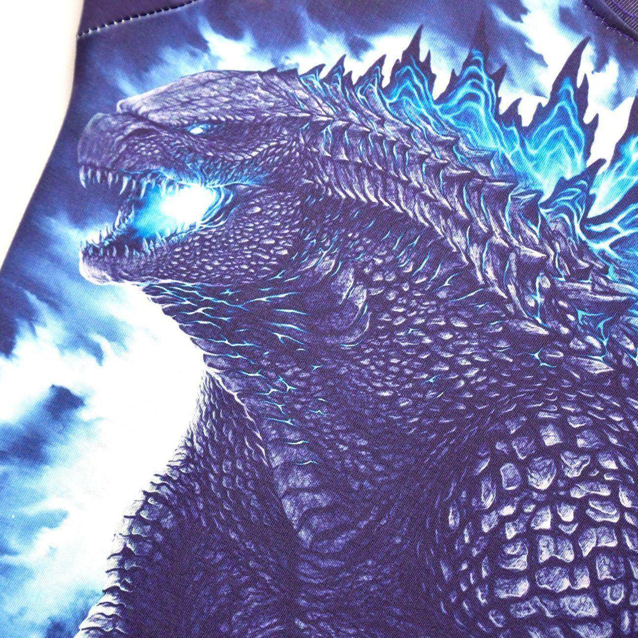 Godzilla Vs Kong Printed Two-piece Boy Long-sleeved Trousers Pajamas - Azufun