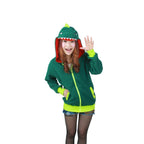 BuyGreen Dinosaur Long Sleeve Cartoon Kigurumi Fleece Hoodie Coat Jacket Now Cheaper With 3 - 5 Days Ship - PajamasBuy