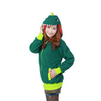 BuyGreen Dinosaur Long Sleeve Cartoon Kigurumi Fleece Hoodie Coat Jacket Now Cheaper With 3 - 5 Days Ship - PajamasBuy