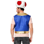 Halloween Mushroom Kingdom Red Dot Mushroom Head Captain Chino Acting Prop Costume - Azufun