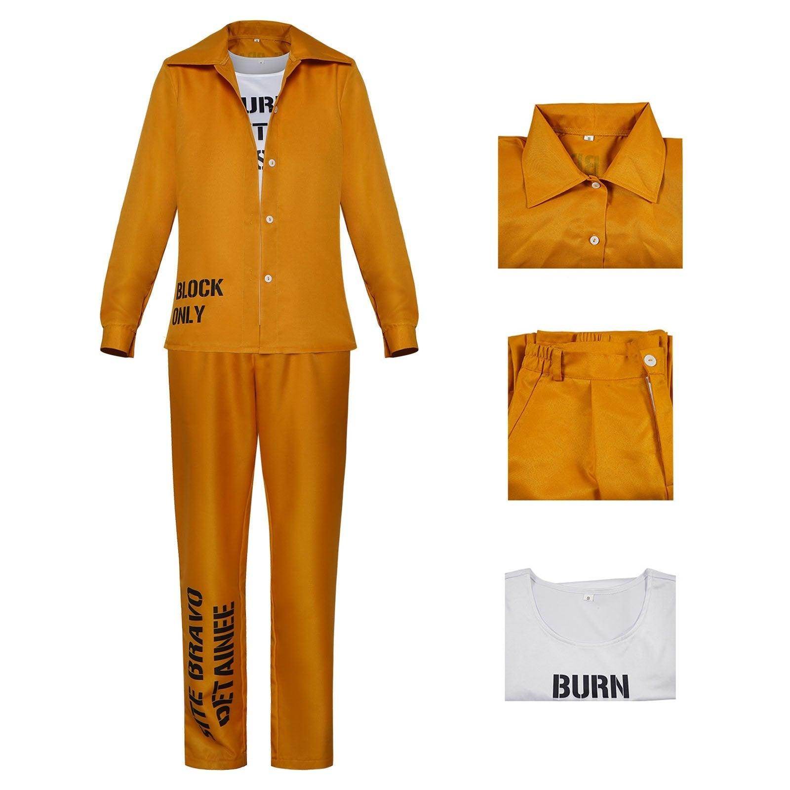 Halloween suicide squad clown Harley Quinn female prison uniform costumes - Azufun