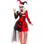 Harley quinn costume Women Dress Hallloween Masquerade circus costumes - Azufun