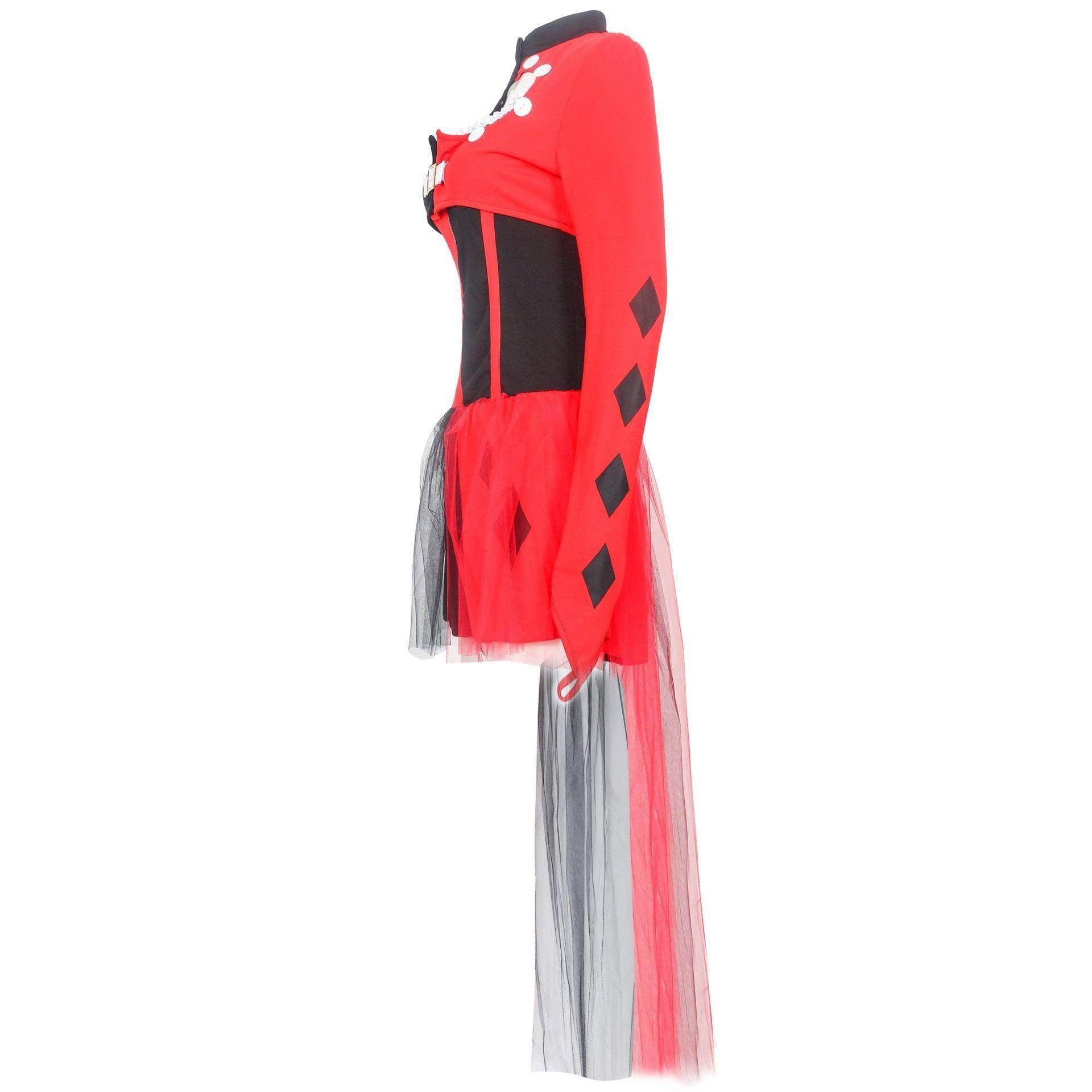 Harley quinn costume Women Dress Hallloween Masquerade circus costumes - Azufun