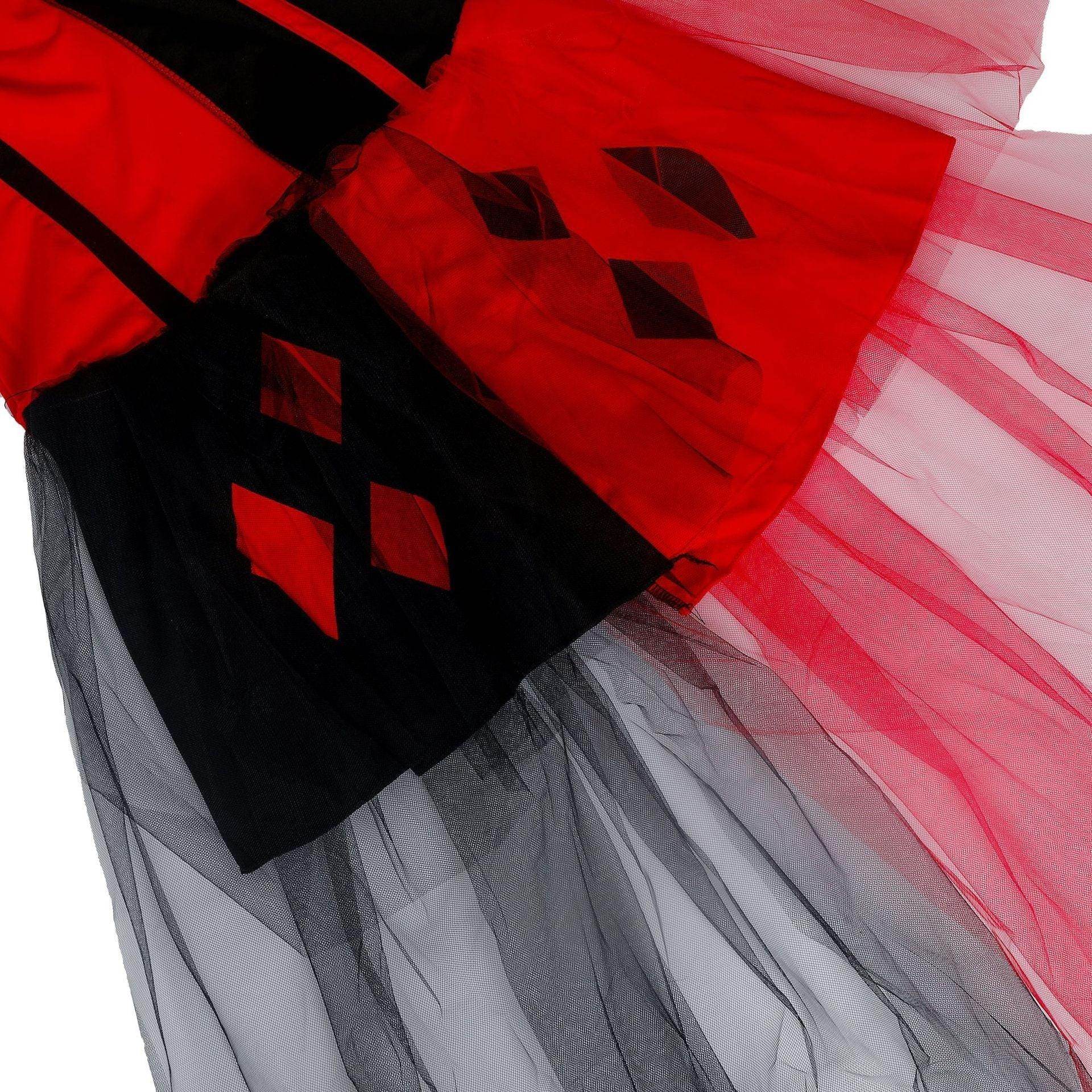 Harley quinn costume Women Dress Hallloween Masquerade circus costumes - Azufun