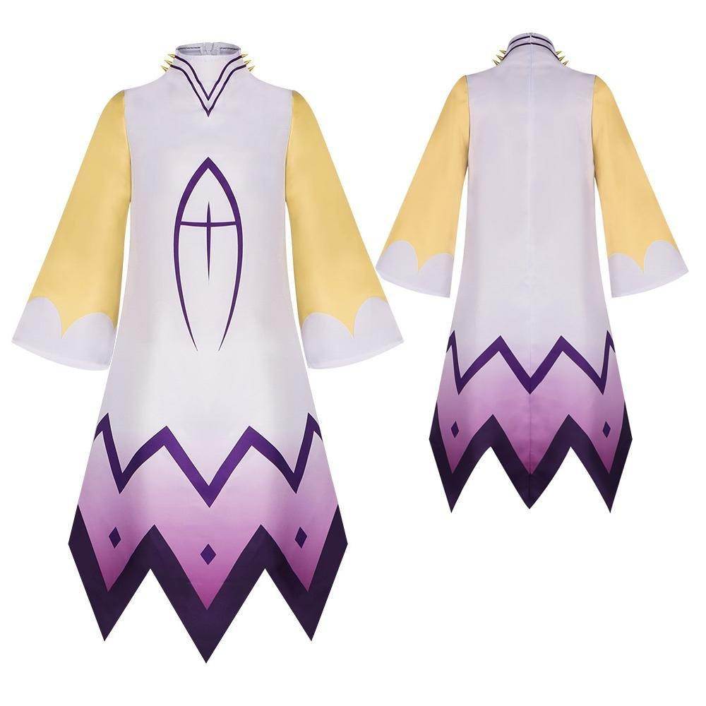 Hazbin Hotel Adam Cosplay Adam Robe Gloves Outfit Halloween - Azufun