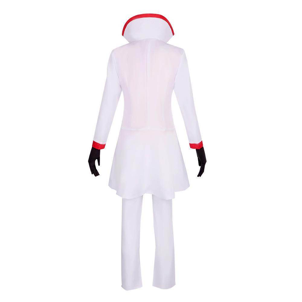 Hazbin Hotel Lucifer Morningstar White Suit Adult Cosplay Costume Carnival - Azufun