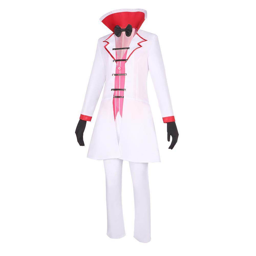 Hazbin Hotel Lucifer Morningstar White Suit Adult Cosplay Costume Carnival - Azufun