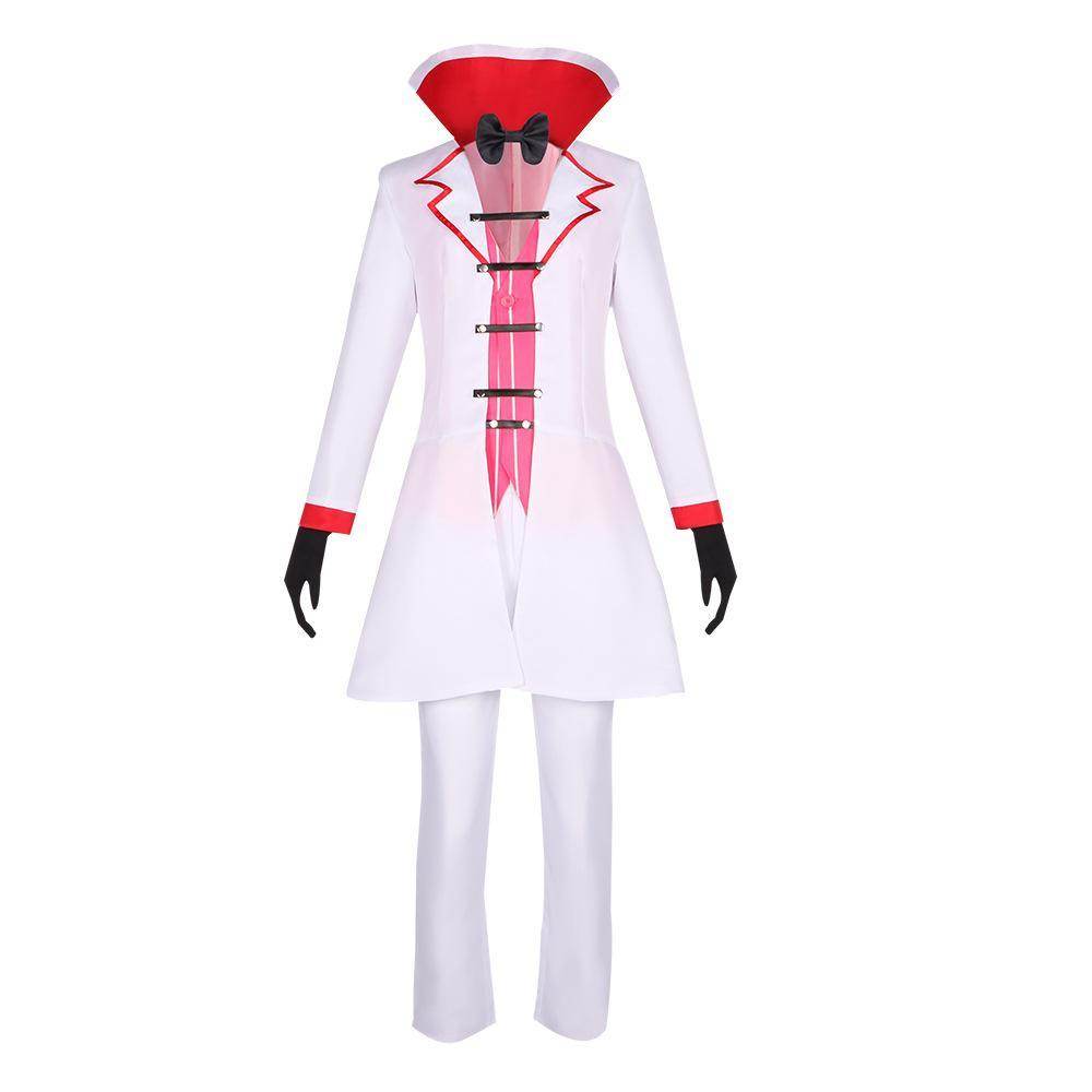 Hazbin Hotel Lucifer Morningstar White Suit Adult Cosplay Costume Carnival - Azufun