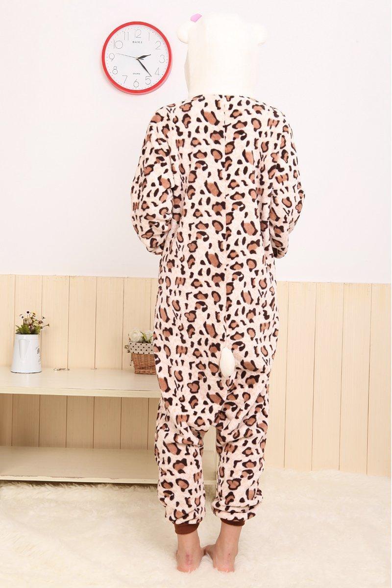 Hello Kitty Hoodie Pajamas Leopard Kigurumi Animal Costume - Pajamasbuy