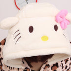 Hello Kitty Hoodie Pajamas Leopard Kigurumi Animal Costume - Pajamasbuy