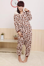 Hello Kitty Hoodie Pajamas Leopard Kigurumi Animal Costume - Pajamasbuy