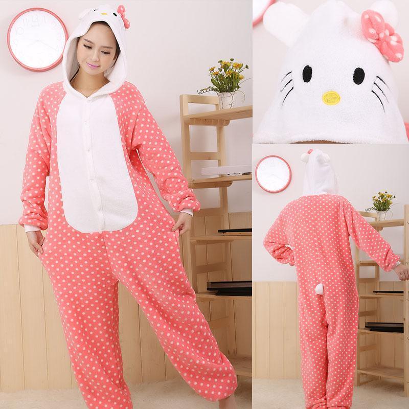 Hello Kitty Onesie Hoodie Animal Kigurumi Costume Pajamas - Pajamasbuy