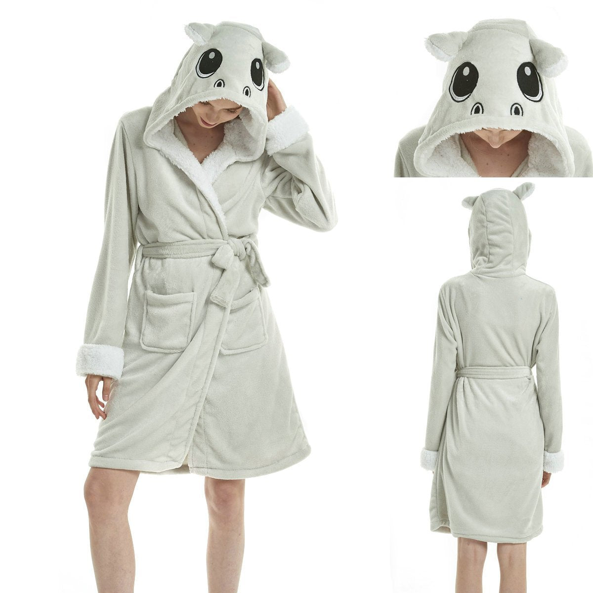 BuyHippo Kigurumi Robes Adult Animal Pajamas Womens Pajamas Now Cheaper With 3 - 5 Days Ship - PajamasBuy