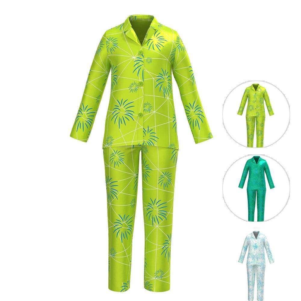 inside out 2 costumes Summer ice silk pajamas Home Wear - Azufun