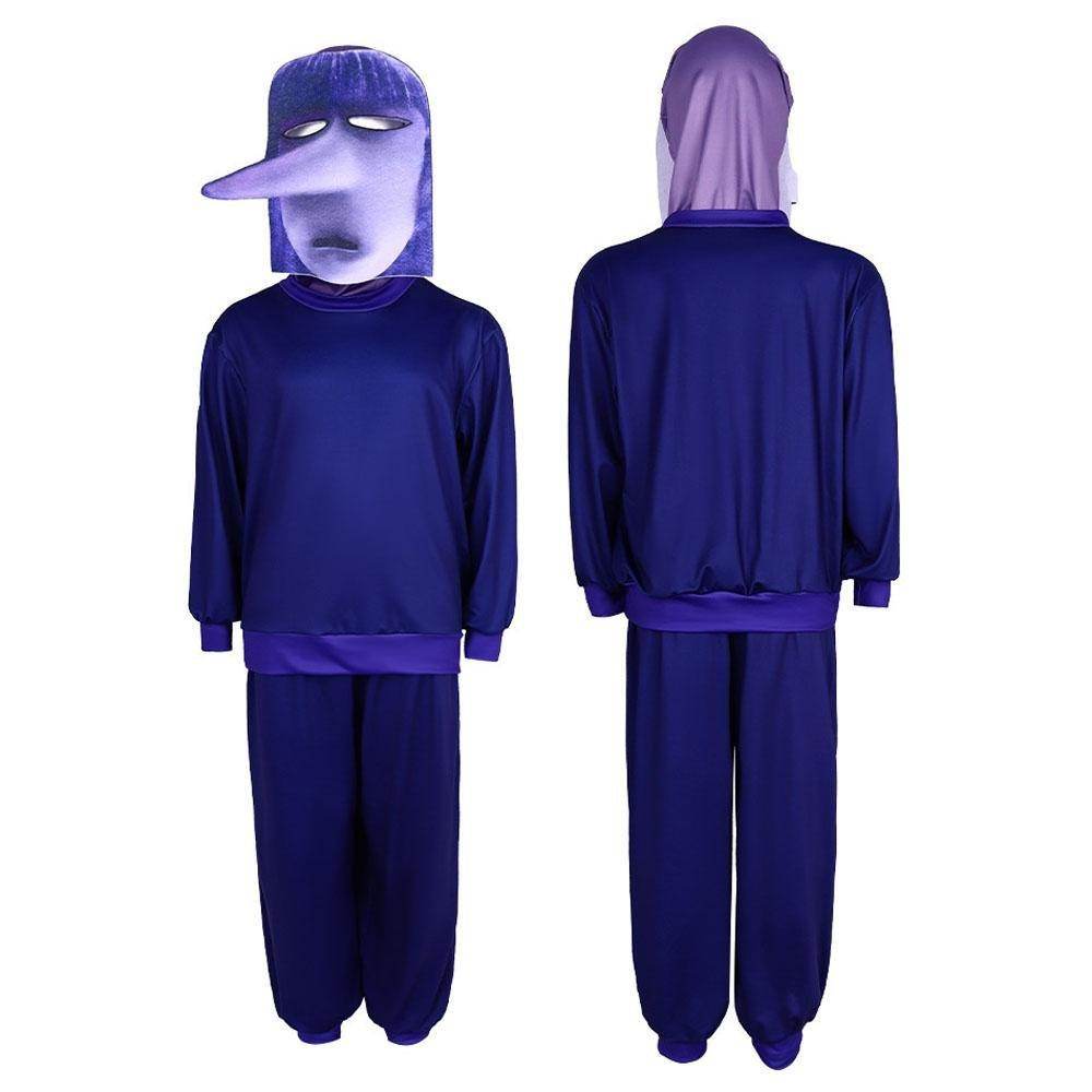 Inside Out 2 Ennui Costume Halloween Emotions Boredom Outfit Shirt Pant Suit For Kids Adult - Azufun