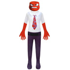 Inside Out Anger Cosplay Jumpsuit for Boys Kids' Zentai Costume - Azufun