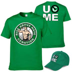 John Cena Costume Set With T-shirt Hat for Adult Kids Boys - Azufun