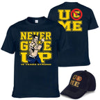 John Cena Costume Set With T-shirt Hat for Adult Kids Boys - Azufun